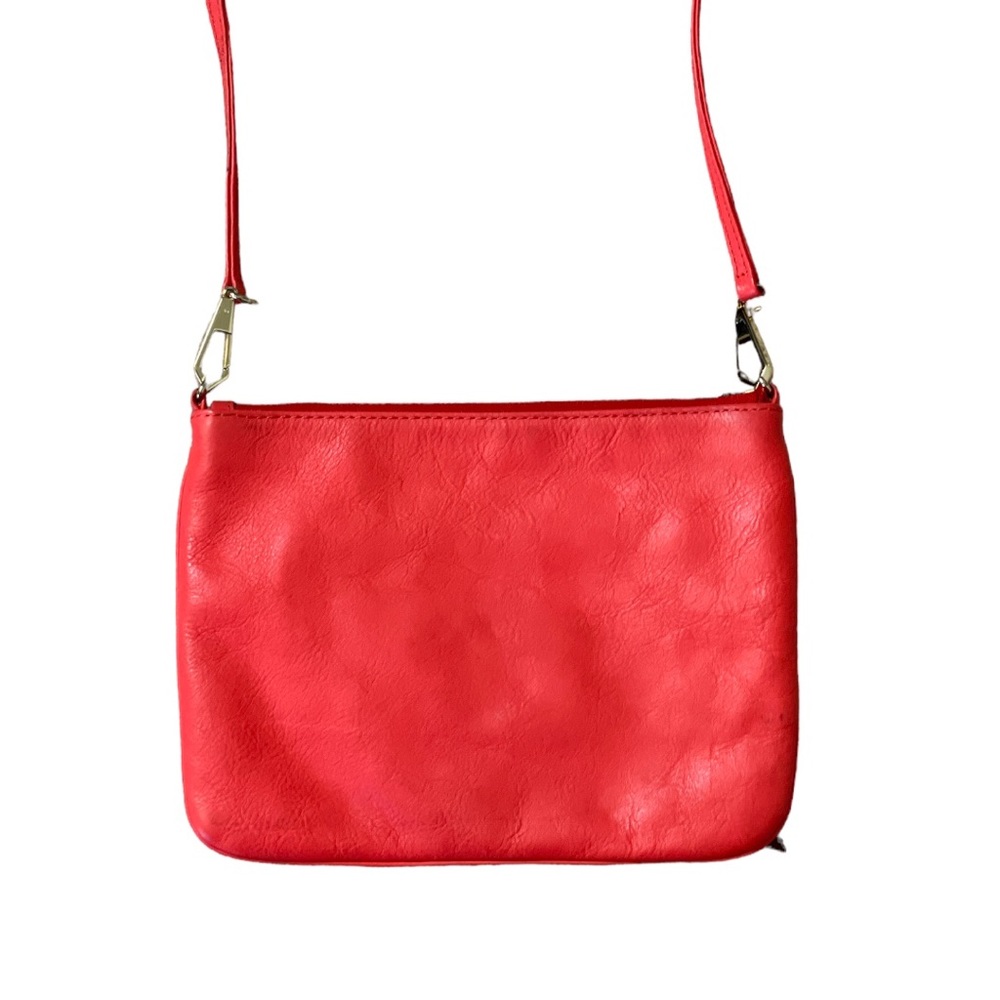 REBECCA MINKOFF CORAL LEATHER TRIPLE ZIPPER CROSSBODY SHOULDER BAG - Picture 11 of 12
